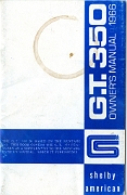 1966 GT350 Owner's Manual a Front Cover